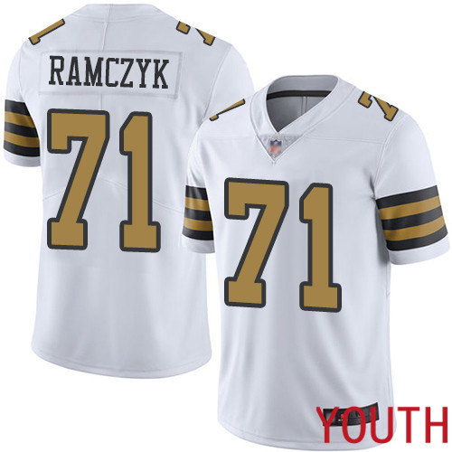 New Orleans Saints Limited White Youth Ryan Ramczyk Jersey NFL Football #71 Rush Vapor Untouchable Jersey->youth nfl jersey->Youth Jersey